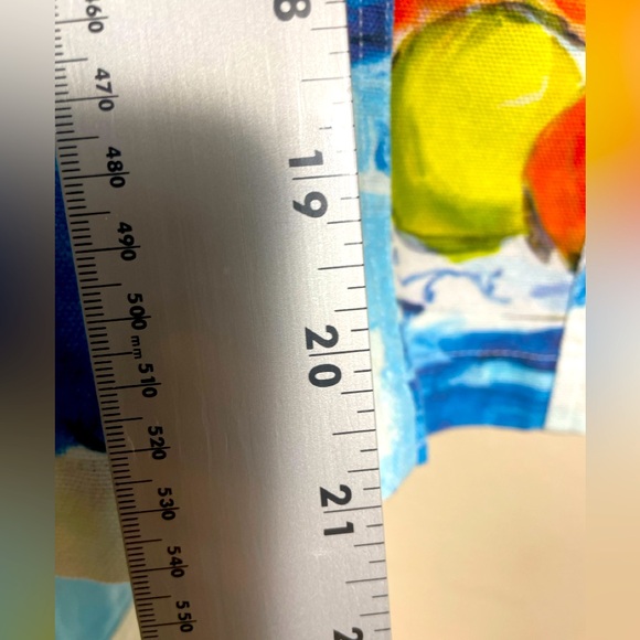 Vintage 3 Sisters Jacket 100% Cotton  Blue Colorful Textures Floral USA size XL - Picture 13 of 15